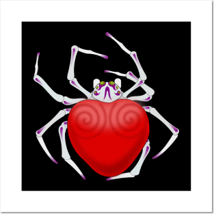 Spider heart Posters and Art